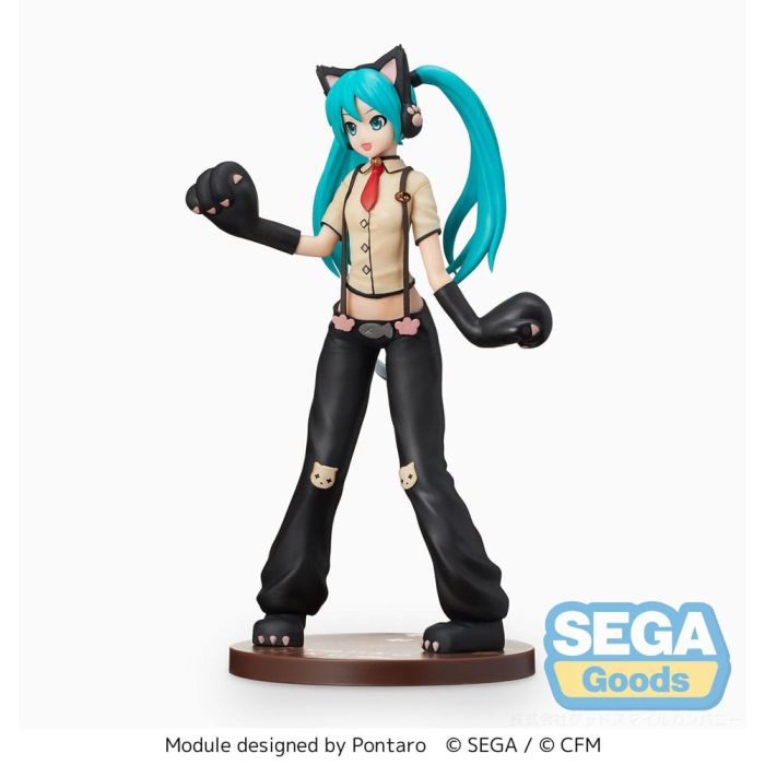 Hatsune Miku Project DIVA Arcade Future Tone SPM PVC Statue Hatsune Miku Kitty Cat 23 cm