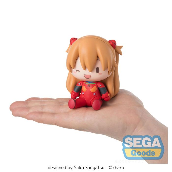 Evangelion: New Theatrical Edition Fuwa Petit Chibi Figure Asuka Plug Suit 8 cm