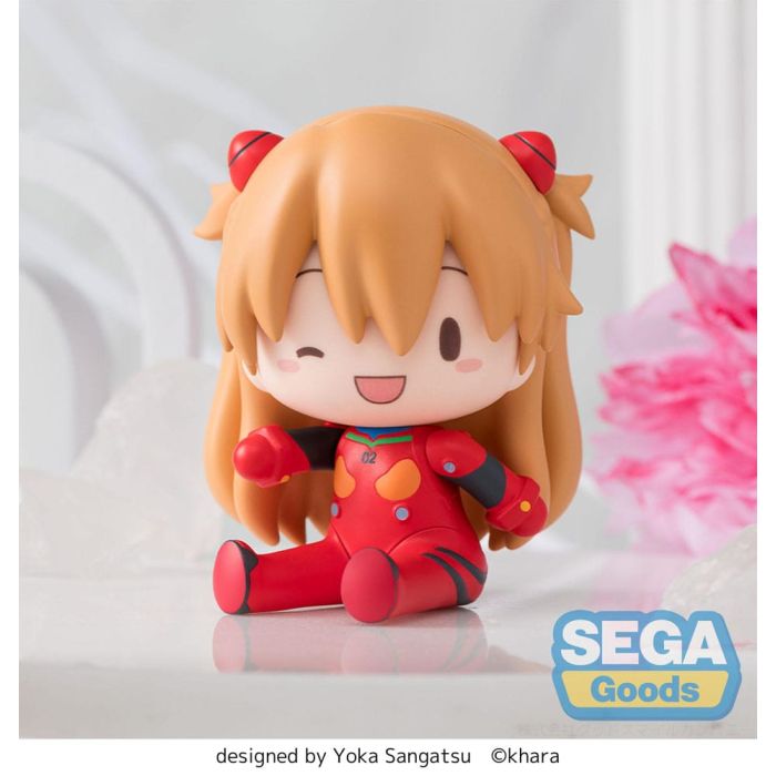 Evangelion: New Theatrical Edition Fuwa Petit Chibi Figure Asuka Plug Suit 8 cm