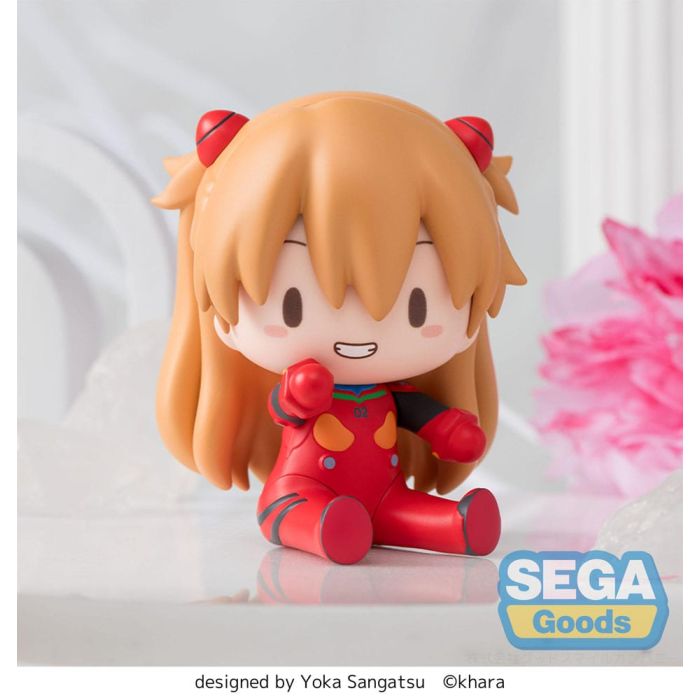 Evangelion: New Theatrical Edition Fuwa Petit Chibi Figure Asuka Plug Suit 8 cm