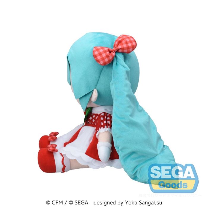Character Vocal Series 01: Hatsune Miku Fuwa Petit Plush Figure Hatsune Miku x Love and Berry Dress Up and Dance! Lovely Strawberry 40 cm