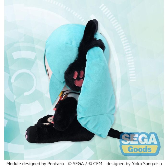 Hatsune Miku Project Diva Arcade Future Tone Fuwa Petit Plush Figure Hatsune Miku Kitty Cat LL 30 cm      