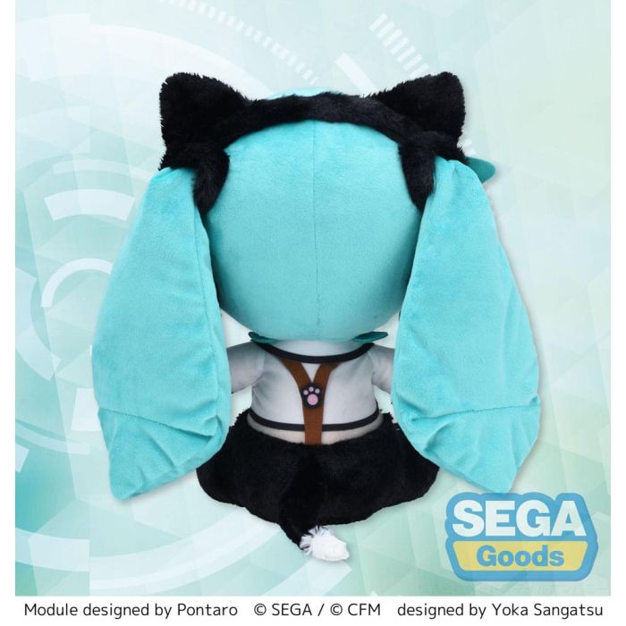 Hatsune Miku Project Diva Arcade Future Tone Fuwa Petit Plush Figure Hatsune Miku Kitty Cat LL 30 cm      