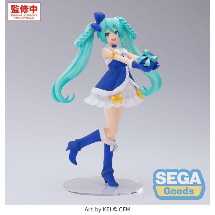 Character Vocal Series 01: Hatsune Miku High Premium PVC Figure Hatsune Miku Sapphire Christmas Ver. 21 cm