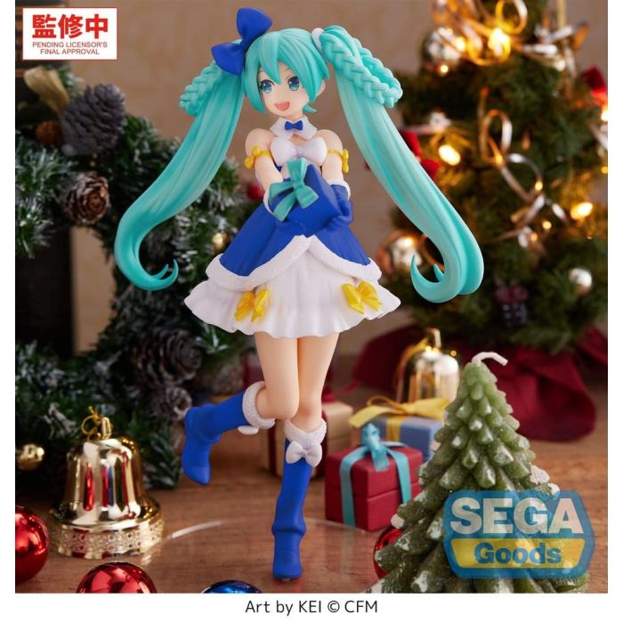 Character Vocal Series 01: Hatsune Miku High Premium PVC Figure Hatsune Miku Sapphire Christmas Ver. 21 cm