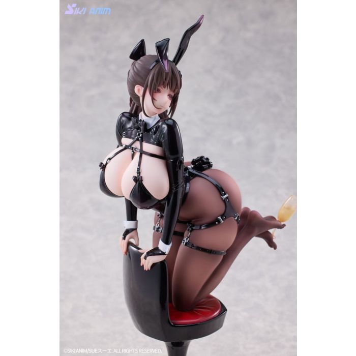 Original Character PVC Statue 1/6 Champagne and Bunny Girl Rose Black Stocking Ver. 31 cm
