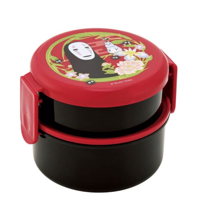 Spirited Away Two Layer Round Shape Lunch Box No Face Dark Red 