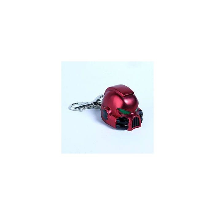 Warhammer 40K Metal Keychain Space Marine MKVII Helmet Blood Angels