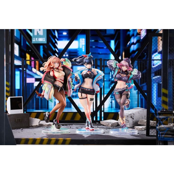 Gridman Universe PVC Statues 3-Pack 1/7 Rikka Takarada, Akane Shinjo, Yume Minami: Dreamy Divas Ver.
