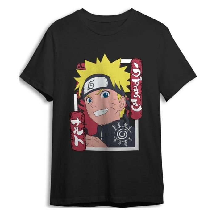 Naruto Shippuden T-Shirt Smile Black Size M