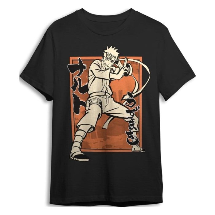 Naruto Shippuden T-Shirt Pose Black Size XL