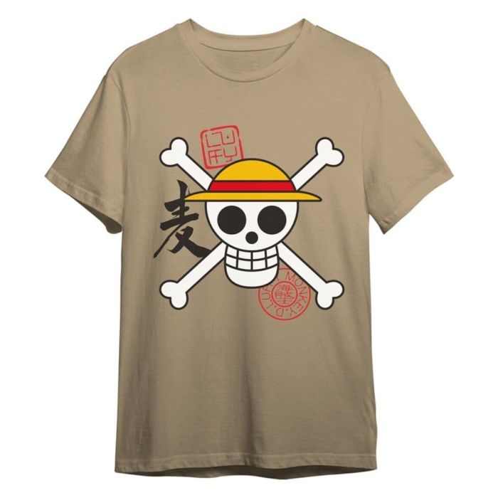 One Piece T-Shirt Skull Sand Size M