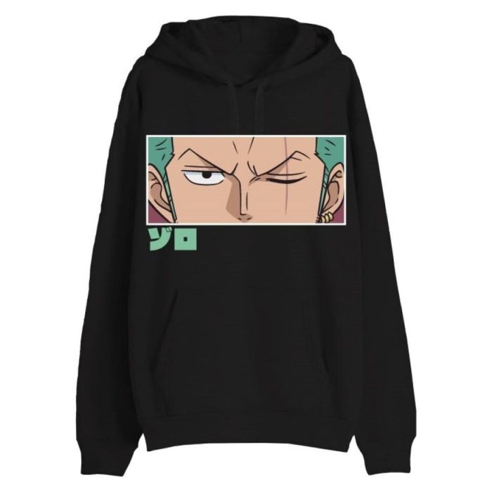 One Piece Sweater Roronoa Zoro Eyes Black Size S
