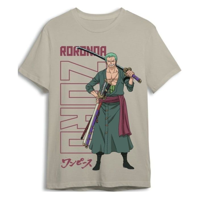 One Piece T-Shirt Roronoa Zoro Sand Size XXL