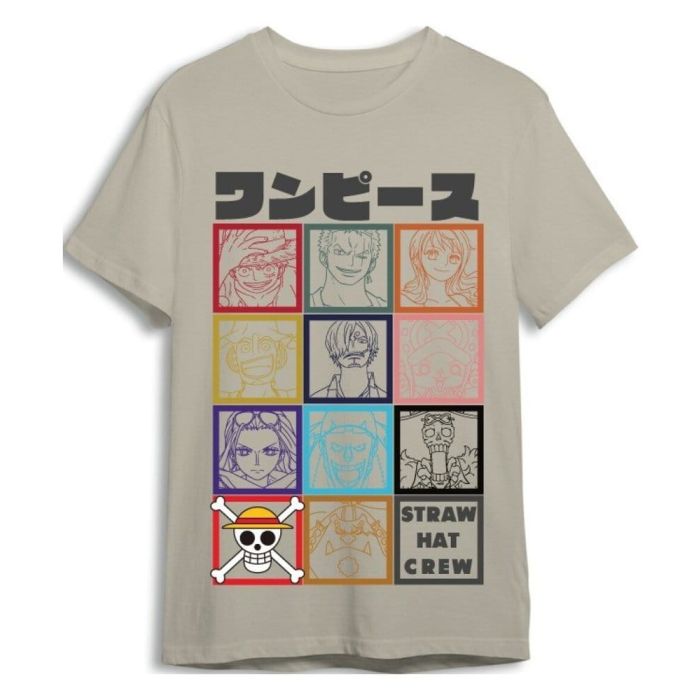 One Piece T-Shirt Straw Hat Crew Sand Size L