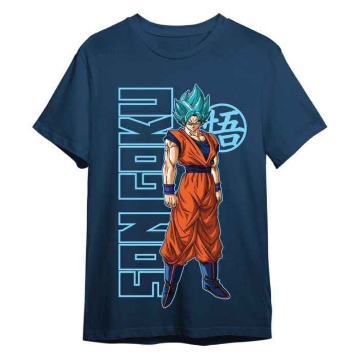 Dragon Ball Super T-Shirt Goku Super Saiyan Blue Denim Size XXL