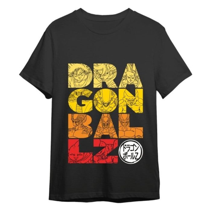 Dragon Ball T-Shirt Letters Black Size M