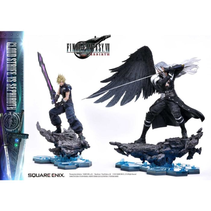 Final Fantasy VII Rebirth Statues 2-Pack 1/4 Cloud Strife vs Sephiroth 69 cm  
