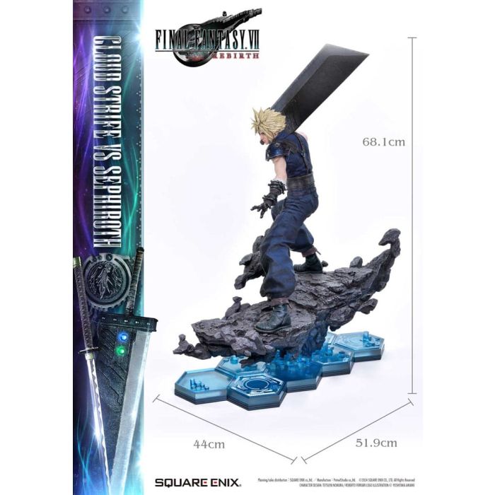 Final Fantasy VII Rebirth Statues 2-Pack 1/4 Cloud Strife vs Sephiroth 69 cm  