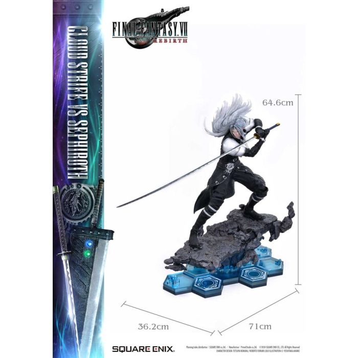 Final Fantasy VII Rebirth Statues 2-Pack 1/4 Cloud Strife vs Sephiroth 69 cm  