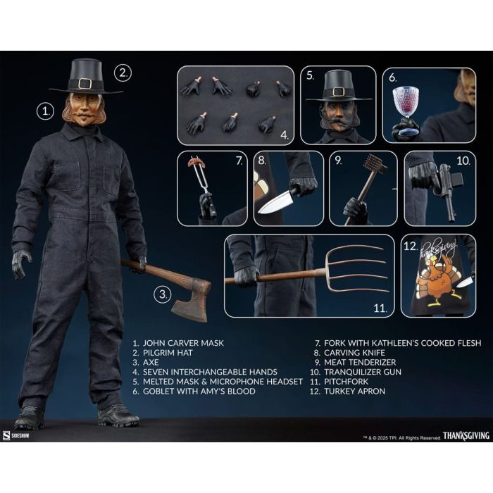 Thanksgiving Action Figure 1/6 John Carver 30 cm