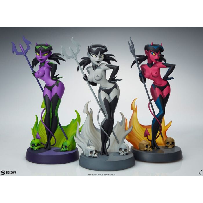 Original Artist Series Statue Devil Girl (Black and White Variant) 30 cm