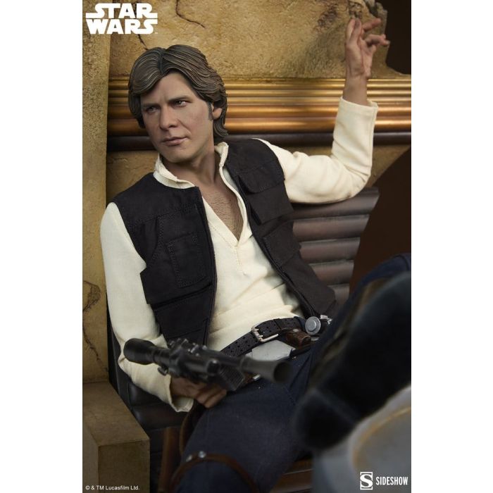 Star Wars Episode IV Mixed Media Premium Format Figure Han Solo: Sorry About the Mess 32 cm