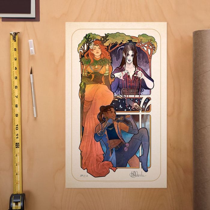 Critical Role Art Print Marisha Ray: 10th Anniversary Art Nouveau Illustrations 46 x 28 cm - unframed
