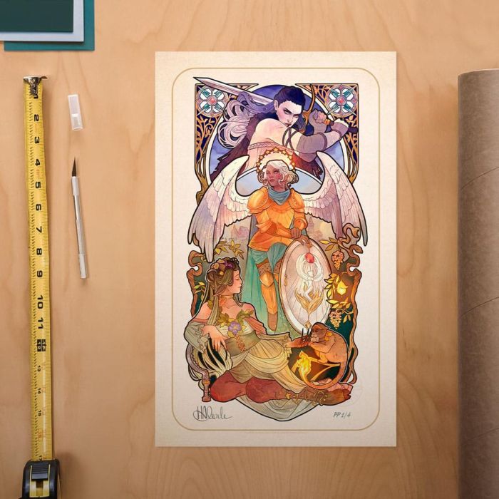 Critical Role Art Print Ashley Johnson: 10th Anniversary Art Nouveau Illustrations 46 x 28 cm - unframed