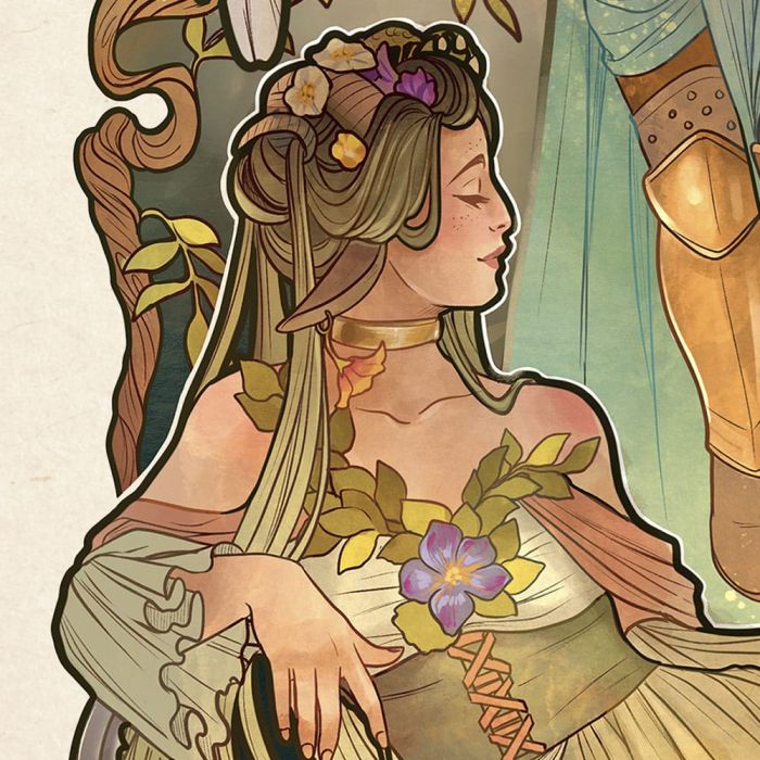 Critical Role Art Print Ashley Johnson: 10th Anniversary Art Nouveau Illustrations 46 x 28 cm - unframed