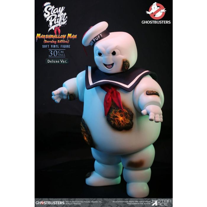 Ghostbusters Soft Vinyl Statue Stay Puft Marshmallow Man Burnign Edition Deluxe Version 30 cm