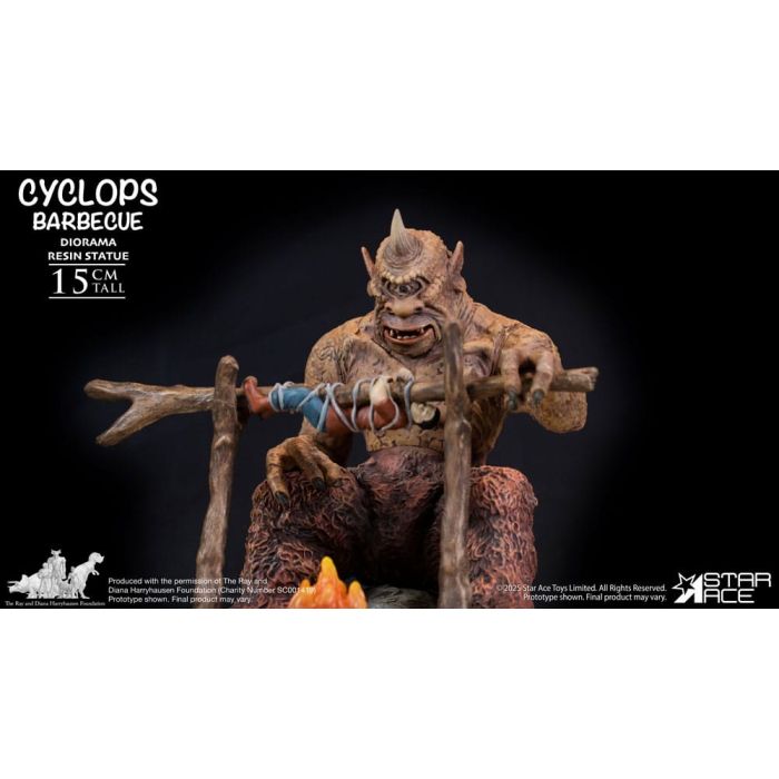 Ray Harryhausen Diorama 1/8 Cyclops Barbecue Scene 17 cm