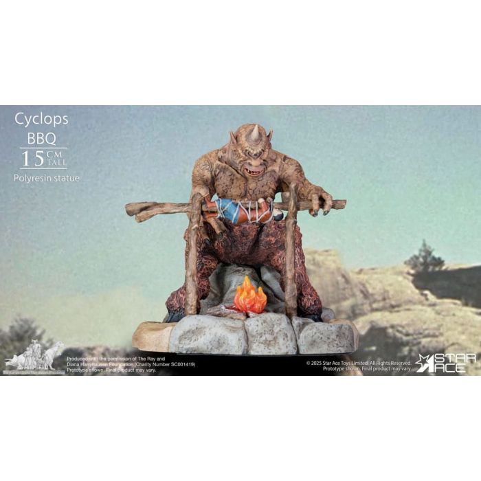 Ray Harryhausen Diorama 1/8 Cyclops Barbecue Scene 17 cm