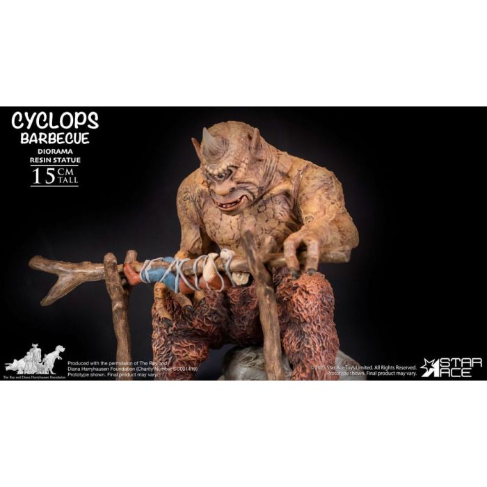 Ray Harryhausen Diorama 1/8 Cyclops Barbecue Scene 17 cm