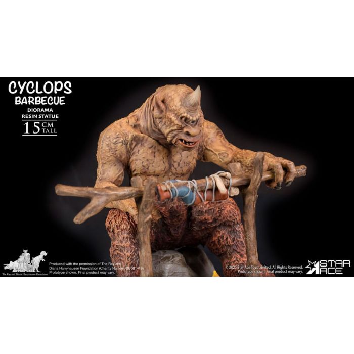 Ray Harryhausen Diorama 1/8 Cyclops Barbecue Scene 17 cm