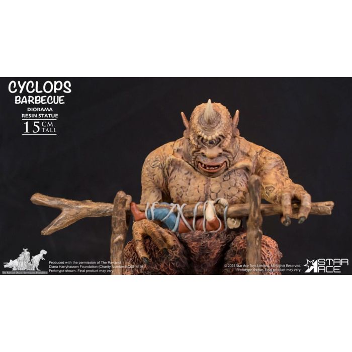 Ray Harryhausen Diorama 1/8 Cyclops Barbecue Scene 17 cm