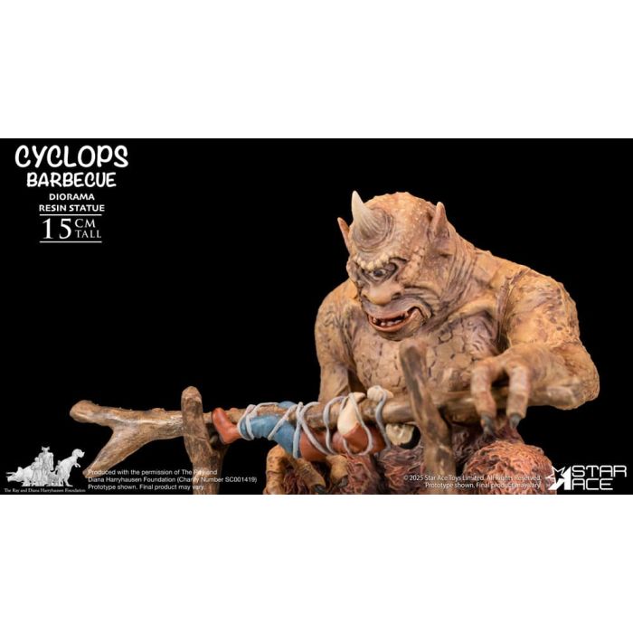Ray Harryhausen Diorama 1/8 Cyclops Barbecue Scene 17 cm