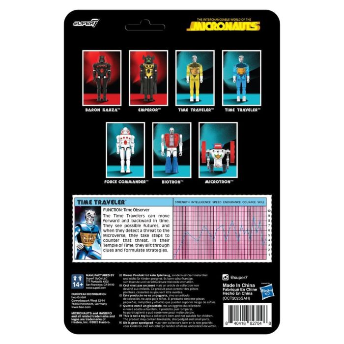 Micronauts ReAction+ Action Figure Wave 03 Time Traveler (Translucent Blue) 10 cm