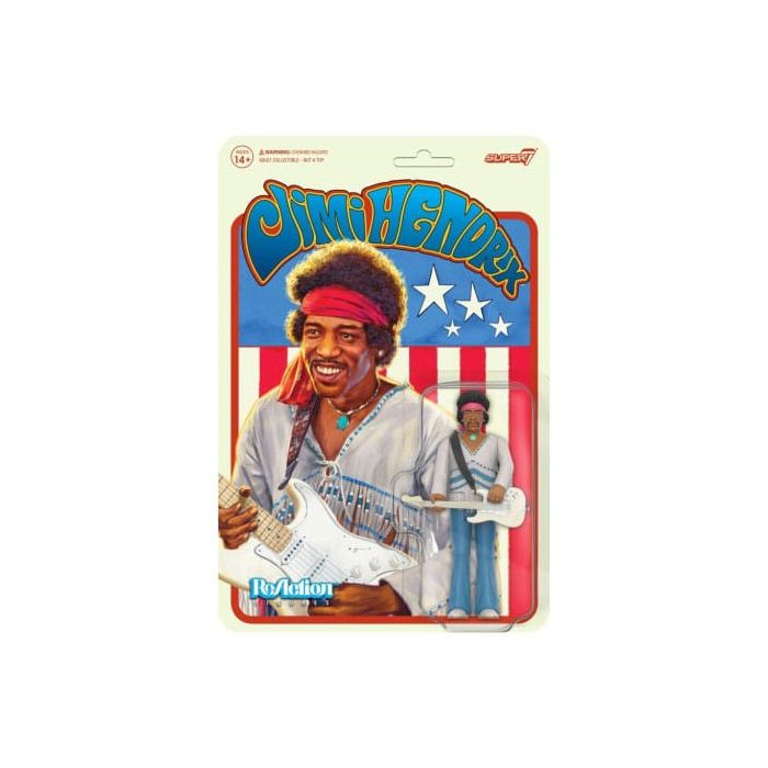 Jimi Hendrix ReAction Action Figure Jimi Hendrix (Festival) 10 cm