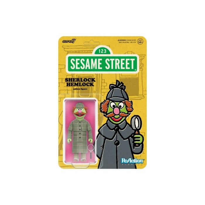 Sesame Street ReAction Action Figure Wave 03 Sherlock Hemlock 10 cm    