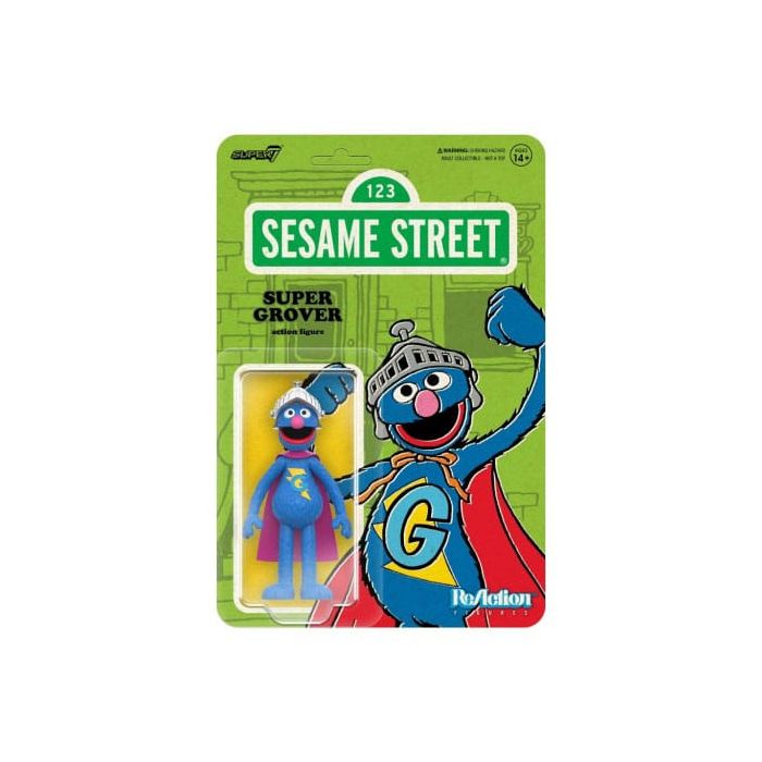 Sesame Street ReAction Action Figure Wave 03 Super Grover 10 cm         