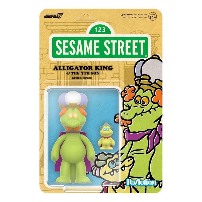Sesame Street ReAction Action Figure Wave 04 Alligator King & 7th Son 10 cm