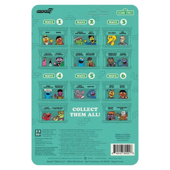 Sesame Street ReAction Action Figure Wave 06 Ernie (PJs) 10 cm