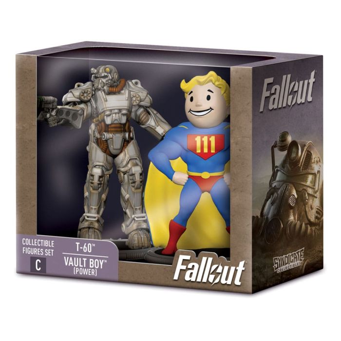 Fallout Mini Figures 2-Pack Set C T-60 & Vault Boy (Power) 7 cm    