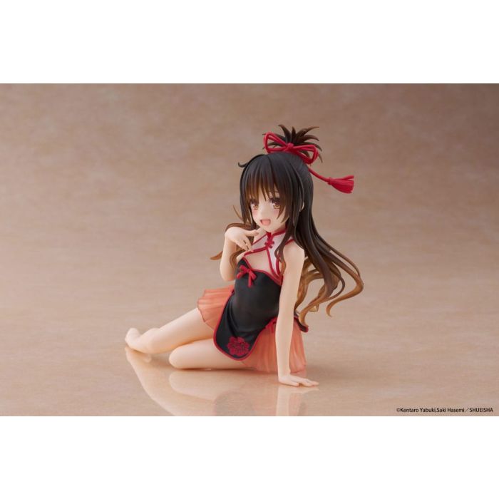 To Love-Ru Darkness PVC Statue Desktop Cute Figure Mikan Yuki Chinese Dress Ver. 13 cm