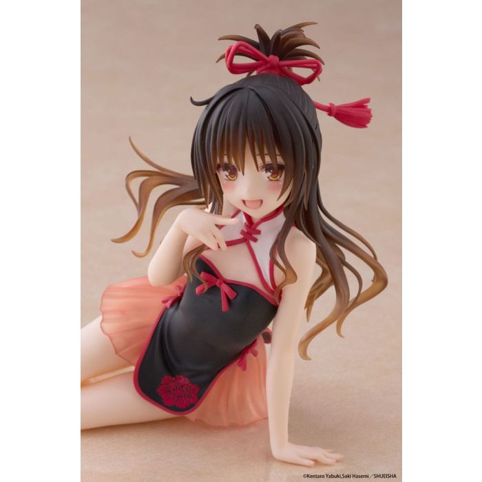 To Love-Ru Darkness PVC Statue Desktop Cute Figure Mikan Yuki Chinese Dress Ver. 13 cm
