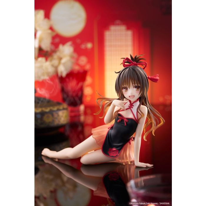 To Love-Ru Darkness PVC Statue Desktop Cute Figure Mikan Yuki Chinese Dress Ver. 13 cm