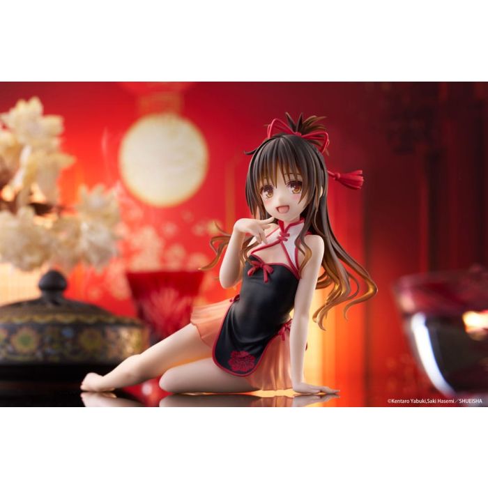 To Love-Ru Darkness PVC Statue Desktop Cute Figure Mikan Yuki Chinese Dress Ver. 13 cm