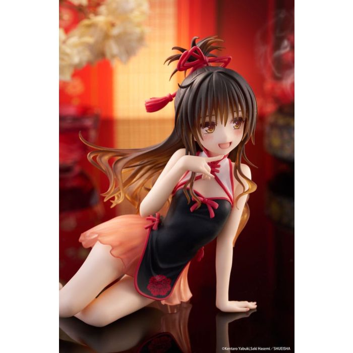To Love-Ru Darkness PVC Statue Desktop Cute Figure Mikan Yuki Chinese Dress Ver. 13 cm