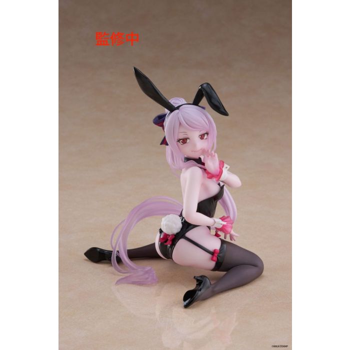 Overlord PVC Statue Desktop Cute Figure Shalltear Bunny Ver. 13 cm    